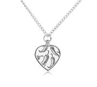 FodPand Custom Chili Pepper Retro Lines Urn Necklaces for Dog Cat Human Ashes 27.6" Cable Chain Memorial Heart Pendant Necklace with Filling Kit Pet Cremation Jewelry Keepsake Sympathy Gifts