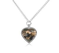 FodPand Custom Dog Urn Necklaces for Ashes Memorial Pet Necklace with Filling Kit Adjustable 27.6" Chain Funerary Cremation Jewelry Keepsake Heart Pendant for Beloved Dogs & Cats