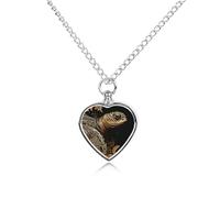 FodPand Custom Gold Sea Turtle Urn Necklaces for Dog Cat Human Ashes 27.6" Cable Chain Memorial Heart Pendant Necklace with Filling Kit Pet Cremation Jewelry Keepsake Sympathy Gifts