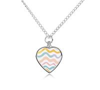 FodPand Custom Hand Drawn Style Urn Necklaces for Dog Cat Human Ashes 27.6" Cable Chain Memorial Heart Pendant Necklace with Filling Kit Pet Cremation Jewelry Keepsake Sympathy Gifts