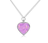 FodPand Custom Peach Ice Cream Urn Necklaces for Dog Cat Human Ashes 27.6" Cable Chain Memorial Heart Pendant Necklace with Filling Kit Pet Cremation Jewelry Keepsake Sympathy Gifts