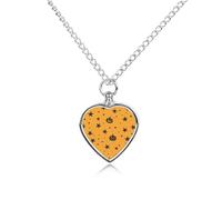 FodPand Custom Pumpkins And Stars Urn Necklaces for Dog Cat Human Ashes 27.6" Cable Chain Memorial Heart Pendant Necklace with Filling Kit Pet Cremation Jewelry Keepsake Sympathy Gifts