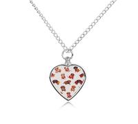 FodPand Custom Romantic Sausage Dog Urn Necklaces for Ashes Memorial Pet Necklace with Filling Kit Adjustable 27.6" Chain Funerary Cremation Jewelry Keepsake Heart Pendant for Beloved Dogs & Cats