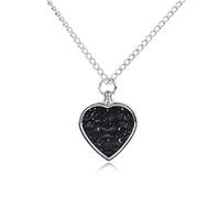 FodPand Custom Stars And Moon Urn Necklaces for Dog Cat Human Ashes 27.6" Cable Chain Memorial Heart Pendant Necklace with Filling Kit Pet Cremation Jewelry Keepsake Sympathy Gifts