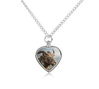 FodPand Custom Tribal Animals Urn Necklaces for Ashes Memorial Pet Necklace with Filling Kit Adjustable 27.6" Chain Funerary Cremation Jewelry Keepsake Heart Pendant for Beloved Dogs & Cats