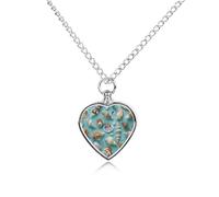 FodPand Custom Various Shell Patterns Urn Necklaces for Dog Cat Human Ashes 27.6" Cable Chain Memorial Heart Pendant Necklace with Filling Kit Pet Cremation Jewelry Keepsake Sympathy Gifts