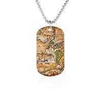 FodPand Custom Worn-out World Map Photo Memorial Pendant Necklace 23.6" Box Chain Lightweight Military Dog Tag Necklace for Men Women Minimalist Couple Jewelry Keepsake Souvenir Gifts