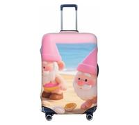 FodPand Cute Gnomes Travel Luggage Cover Elastic Suitcase Cover Protector Anti-Scratch Luggage Protector Universal Washable Travel Sleeve Baggage Case Fits 18-32 Inch Suitcase, Black, L