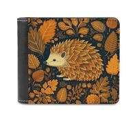 FODPAND Cute Hedgehog Leather Wallet Extra Capacity Bifold Wallet Slim Minimalist Front Pocket Wallets Credit Card Holder