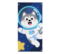 FodPand Cute Husky Astronauts on Space Beach Towel 30x60 Inch, Microfiber Sand-Free Quick Dry Towel Extra Large, Lightweight Bath Towels for Beach, Pool, Yoga, Picnic & Travel, Super Absorbent
