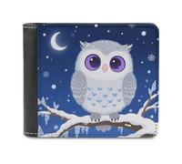 FodPand Cute Owl Wallet for Men Women, PU Leather Slim Card Holder with 8 Card Slots, Minimalist Bifold Wallet Front Pocket Wallets Stylish Purse for Travel Gift