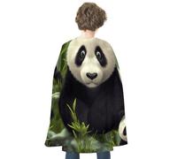 FodPand Cute Panda Halloween Cloak Reversible Renaissance Cape Medieval Costume for Cosplay Themed Party Dress Up