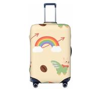FodPand Cute Unicorn Llama Travel Luggage Cover Elastic Suitcase Cover Protector Anti-Scratch Luggage Protector Universal Washable Travel Sleeve Baggage Case Fits 18-32 Inch Suitcase, Black, S
