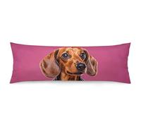 FodPand Dachshund Weiner Dog Body Pillow Cover 20"x54" Long Pillow Case with Zipper Decorative Bedding Pillowcase Boho Throw Pillows Cover Soft Cushion Pillows Case for Bed,Couch