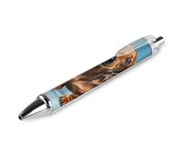 FodPand Dachshund Weiner Pet Dog Ballpoint Pens Fine Point Smooth Writing Pen Retractable Ball Point Pens 0.5mm Black Ink Pen Office Supplies Gifts for Men Women 1 PCS