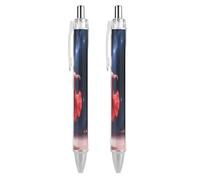 FodPand Dancer on Star Stage Ballpoint Pens Fine Point Smooth Writing Pen Retractable Ball Point Pens 0.5mm Black Ink Pen Office Supplies Gifts for Men Women 2 PCS