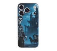 FodPand Dark Fairytale Skeleton Carriage Phone Case for iPhone 17 TPU Hard Phone Protective Cover Anti-Scratch Shockproof Minimalist Aesthetic Case for Women & Men Transparent