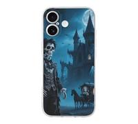FodPand Dark Fairytale Skeleton Carriage Phone Case for iPhone 17 TPU Hard Phone Protective Cover Anti-Scratch Shockproof Minimalist Aesthetic Case for Women & Men Transparent