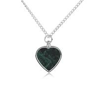FodPand Dark Green Forest Urn Necklace for Ashes Personalized Pet Cremation Jewelry Dogs Cats Remembrance Jewelry Heart Shaped Urn Pendant for Puppy Pet Memorial Keepsake Jewelry
