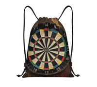 FodPand Dart board Drawstring Backpack Sports Gym Sackpack Waterproof Swim Bag Men Women Draw String Bag, Black, S