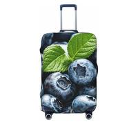 FodPand Delicious blueberries Travel Luggage Cover Elastic Suitcase Cover Protector Anti-Scratch Luggage Protector Universal Washable Travel Sleeve Baggage Case Fits 18-32 Inch Suitcase, Black, S
