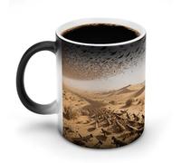 FodPand Desert Locust Swarm Color Changing Mugs Funny Heat Sensitive Ceramic Coffee Mugs Temperature Changing Mug Novelty Magic Cup Gift for Coffee Lover 11 Oz