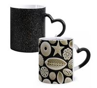 FodPand Diatom Microscopy Color Changing Mugs Heat Sensitive Ceramic Coffee Mugs Funny Temperature Changing Mug Novelty Magic Cup Gift for Coffee Lover 11 Oz