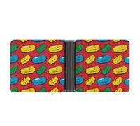 FodPand Dill Pickles Print Wallet for Men Leather Bifold Wallet Front Pocket Wallets Card Holder Wallets Money Clip