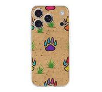 FodPand Dino Footprint Phone Case for iPhone 17 TPU Hard Phone Protective Cover Anti-Scratch Shockproof Minimalist Aesthetic Case for Women & Men Transparent