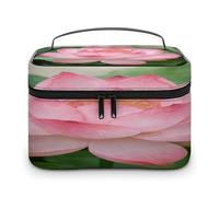 FodPand Displaying Makeup Bag with Makeup Brush Compartment Cosmetic Bag with Handle And Zipper Portable Organizer Bag for Daily, Camping, Traveling, Hotel