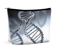 FodPand DNA Chain Photo Toiletry Bag Large Capacity Makeup Bag Travel Makeup Pouch Mini Cosmetic Bags Zipper Make Up Storage Pouch Make Up Organizer Tool Pouchs