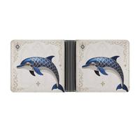 FodPand Dolphin Gothic Art Wallet for Men Leather Bifold Wallet Front Pocket Wallets Card Holder Wallets Money Clip