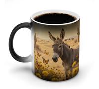 FodPand Donkey & Desert Color Changing Mugs Funny Heat Sensitive Ceramic Coffee Mugs Temperature Changing Mug Novelty Magic Cup Gift for Coffee Lover 11 Oz