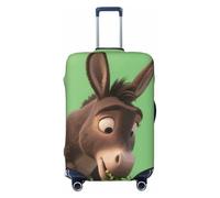 FodPand Donkey Travel Luggage Cover Elastic Suitcase Cover Protector Anti-Scratch Luggage Protector Universal Washable Travel Sleeve Baggage Case Fits 18-32 Inch Suitcase, Black, S