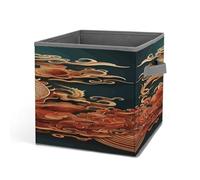 FodPand Dragon Chinese Background Storage Cubes Foldable Decorative Fabric, Storage Bins Baskets with Handles, Closet Organizers And Storage for Home, Office,Closet, Clothes