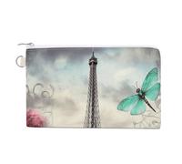 FodPand Dragonfly French Tower Wallet for Women Men, Coin Purse Compact, Card Holder Multi-Purpose for Coins, Cosmetics, Invoice