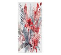 FodPand Drawn Tropical Flowers Microfiber Towels, Decorative Bath Towel Soft & Lightweight, Hand Towels Multipurpose Use for Bathroom, Pool, Gym, Spa, and Hotel Use