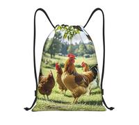 FodPand Drawstring Backpack Bag Farm Chickens Sports Gym Sackpack for Men & Women, Waterproof Cinch Bags for Travel