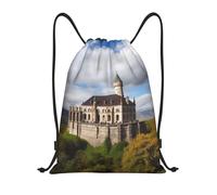 FodPand Drawstring Backpack Bag Historical monuments of Armenia Sports Gym Sackpack for Men & Women, Waterproof Cinch Bags for Travel, Black, S, Travel Backpacks