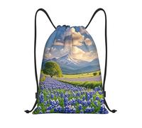 FodPand Drawstring Backpack Bag Texas Bluebonnets Scenery Sports Gym Sackpack for Men & Women, Waterproof Cinch Bags for Travel