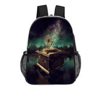 FodPand Dream Music Box 17 Inch Clear Backpack Large Heavy Duty, Clear Bag for Stadium Events, See Through Backpack Transparent PVC Or Work, Sporting Events And Gym