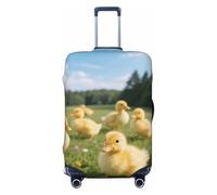 FodPand Ducks Travel Luggage Cover Elastic Suitcase Cover Protector Anti-Scratch Luggage Protector Universal Washable Travel Sleeve Baggage Case Fits 18-32 Inch Suitcase, Black, XL