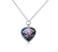 FodPand Dumbo Octopus Pet Memorial Necklace for Ashes Waterproof Cremation Jewelry for Men Women Adjustable Pet Urn Pendant with Filling Kit Keepsake Gift for Loss of Dog Cat