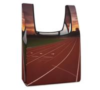 FodPand Dusk Running Track Reusable Grocery Bags Tote Bags