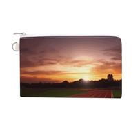 FodPand Dusk Running Track Wallet for Women Men, Coin Purse Compact, Card Holder Multi-Purpose for Coins, Cosmetics, Invoice