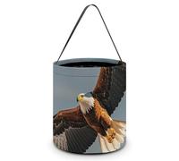 FodPand Eagles Halloween Trick Or Treat Bucket, Reusable Goodie Candy Basket, Snack Bag Large Gift Tote Bags with Handles for Gifts Wrapping Party Favors Supplies
