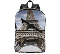 FodPand Eiffel Tower French Paris Monument Laptop Backpack for Travel Backpack Large with 2 Compartments,Computer Bag for Men/Women