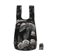 FodPand Elephant And Butterfly Travel Backpack 16l Lightweight Foldable Hiking Daypack Waterproof Travel Rucksack For Women Men