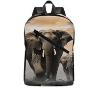 FodPand Elephant in The Fog Laptop Backpack for Travel Backpack Large with 2 Compartments,Computer Bag for Men/Women
