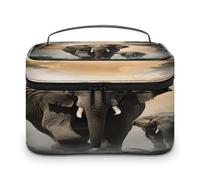 FodPand Elephant in The Fog Makeup Bag Toiletry Bag Cosmetic Bags